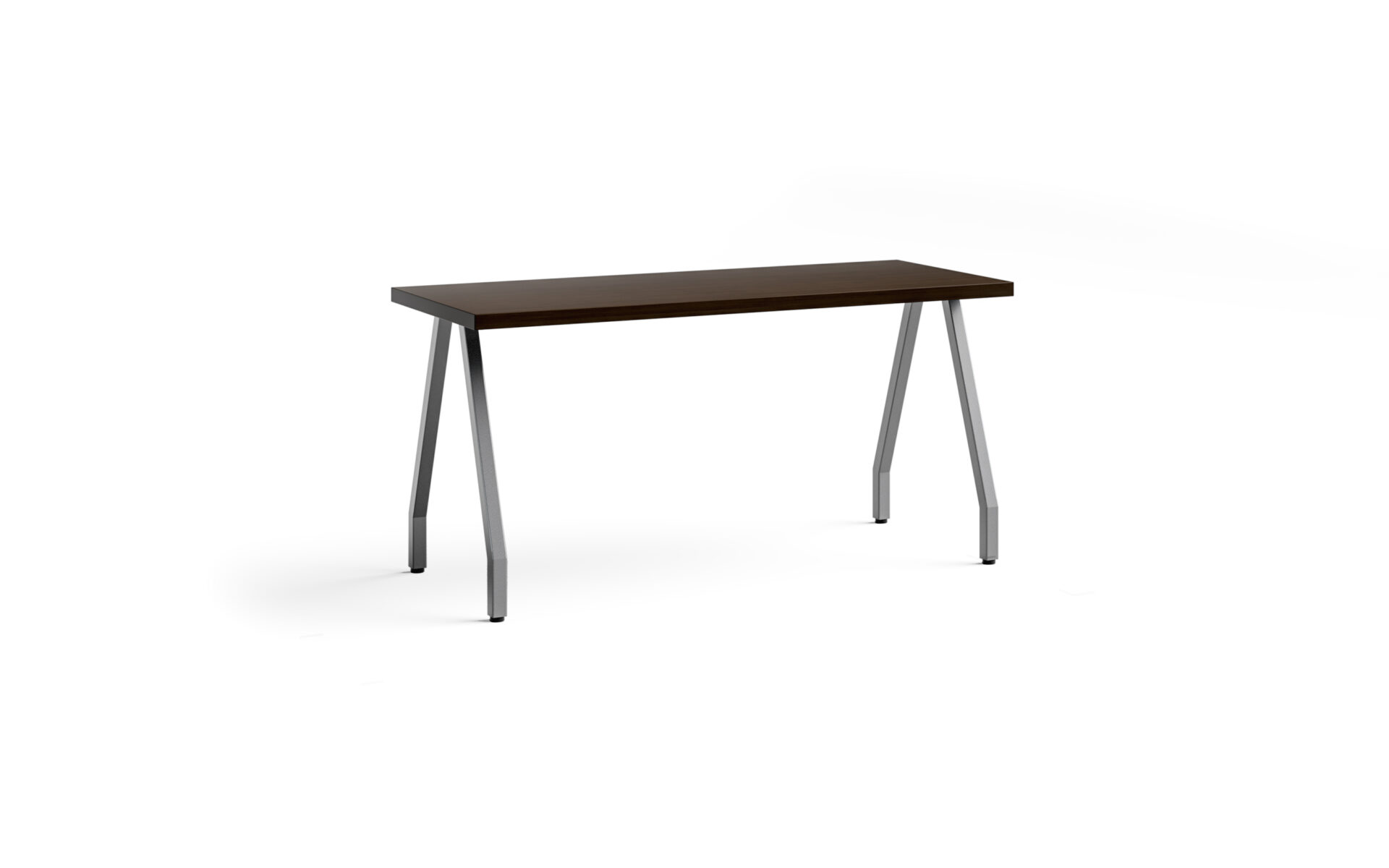 Tall angled legs support a large rectangular table.
